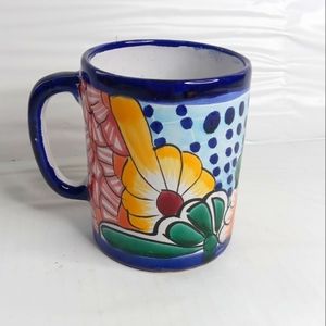 Talavera pottery mug made in Mexico